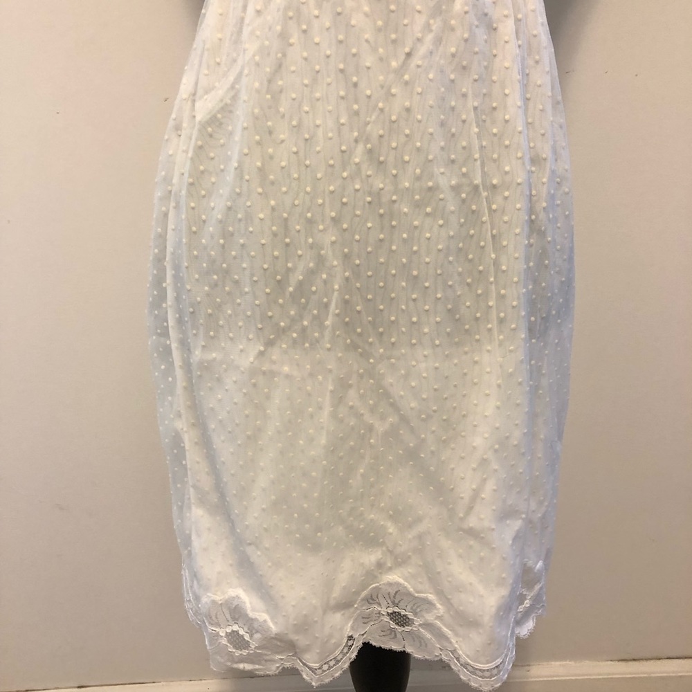 VTG Lingerie Half Slip Dotted Swiss Made USA Med